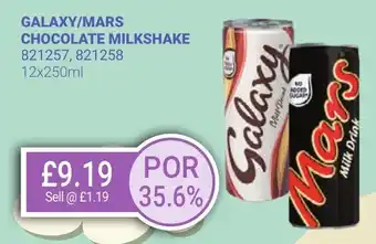 Bestway GALAXY/MARS Chocolate milkshake offer