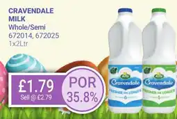 Bestway CRAVENDALE Milk Whole/Semi offer