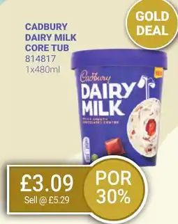 Bestway CADBURY Dairy milk core tub offer