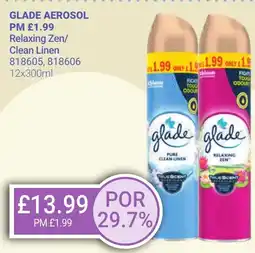 Bestway GLADE AEROSOL Relaxing Zen/ Clean Linen offer