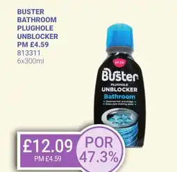 Bestway BUSTER Bathroom plughole unblocker offer