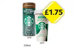 Londis Starbucks Tripleshot Espresso, Caffè Latte offer