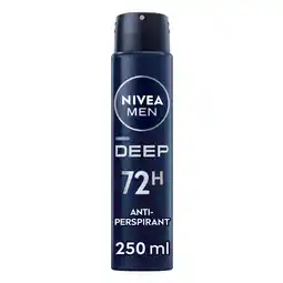 Morrisons NIVEA MEN Deep Black Carbon 72h Anti-Perspirant Deodorant Spray offer