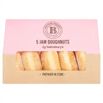 Sainsbury's Sainsbury's Instore Bakery Jam Doughnuts x5 offer