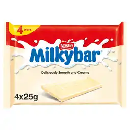 Sainsbury's Milkybar White Chocolate Bar Multipack 4x25g offer