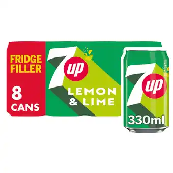 Sainsbury's 7UP Refreshing Lemon & Lime Taste 8x330ml offer