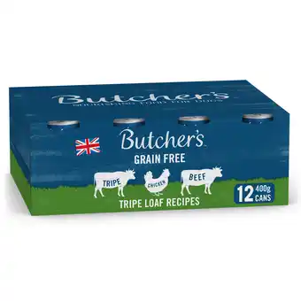 Sainsbury's Butcher's Tripe Loaf Recipes Dog Food Tins 12x400g offer