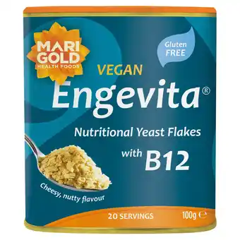 Sainsbury's Marigold Health Foods Engevita B12 Nutritional Yeast Flakes 100g offer