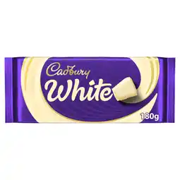 Sainsbury's Cadbury Creamy White Chocolate Bar 180g offer