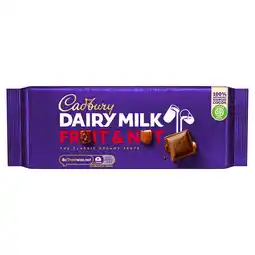 Sainsbury's Cadbury Dairy Milk Fruit & Nut Chocolate Bar 180g offer