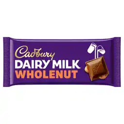 Sainsbury's Cadbury Dairy Milk Whole Nut Chocolate Bar 180g offer