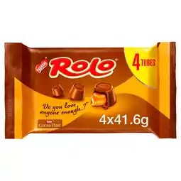 Sainsbury's Rolo Milk Chocolate & Caramel Tube Multipack x4 41.6g offer