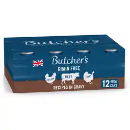 Sainsbury's Butcher's Recipes In Gravy Wet Dog Food Tins 12 x 400g offer