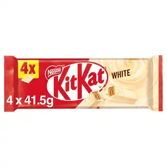 Sainsbury's KitKat 4 Finger White Chocolate Bar Multipack 4x41.5g offer