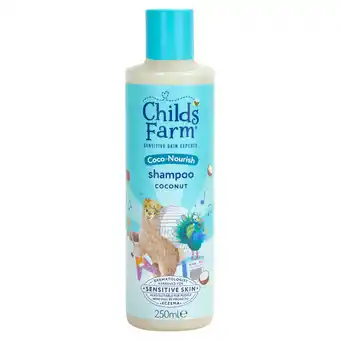 Sainsbury's Childs Farm Coco Nourish Coconut Shampoo Dry Curly Hair Kids Tear Free Formula 250ml offer