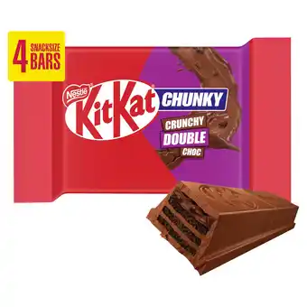 Sainsbury's Kitkat Chunky Crunchy Double Chocolate Bar Multipack x4 136g offer