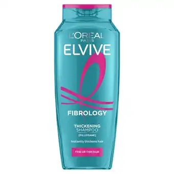 Sainsbury's L'Oréal Paris Elvive Fibrology Thickening Shampoo for Fine or Thin Hair 400ml offer