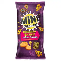 Sainsbury's Jacob's Mini Cheddars Cheese & Red Onion Baked Snacks Multipack 6 x 23g offer