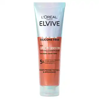 Sainsbury's L'Oréal Paris Elvive Growth Booster Conditioner Anti Hair Loss & Thickening 150ml offer