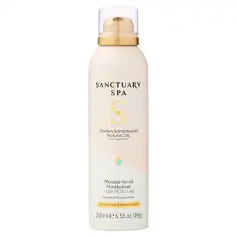 Sainsbury's Sanctuary Spa Coconut Oil & Coco Butter Mousse to Oil Moisturiser 200ml offer