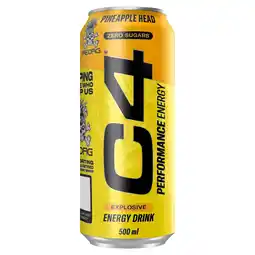 Sainsbury's C4 Performance Energy Pineapple Head Energy Drink 500ml offer