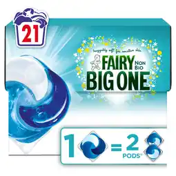 Sainsbury's Fairy Non Bio The Big One Pods Washing Liquid Capsules 21 Washes offer