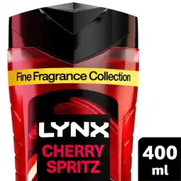 Sainsbury's Lynx Fine Fragrance Collection Premium Body Wash Cherry Spritz 400ml offer