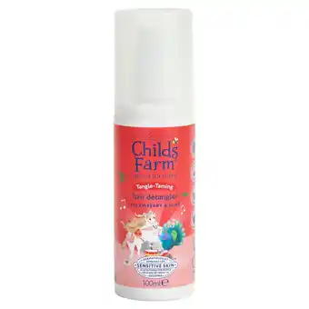 Sainsbury's Childs Farm Tangle Taming Hair Detangler Strawberry & Mint Kids Styling Protector Spray 100ml offer