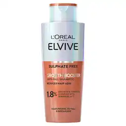 Sainsbury's L'Oreal Paris Elvive Growth Booster Shampoo Anti Hair Loss for Men & Women 200ml offer