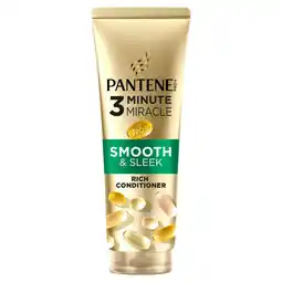 Sainsbury's Pantene Smooth & Sleek 3 Minute Miracle 220ml offer