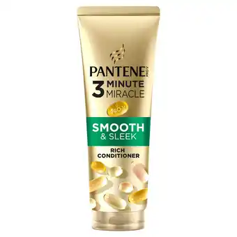 Sainsbury's Pantene Smooth & Sleek 3 Minute Miracle 220ml offer