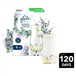 Sainsbury's Glade Electric Scented Oil Plug In Holder & Refill Eucalyptus & Lavender 20ml offer