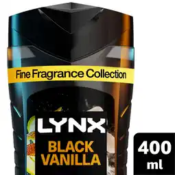 Sainsbury's Lynx Fine Fragrance Collection Premium Body Wash Black Vanilla 400ml offer