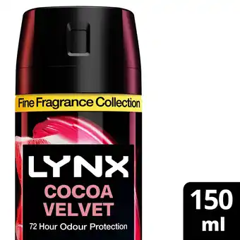 Sainsbury's Lynx Fine Fragrance Collection Premium Body Spray Cocoa Velvet 150ml offer