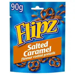 Sainsbury's Flipz Salted Caramel Flavour Coated Pretzel 90g offer