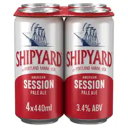 Sainsbury's Shipyard American Session Pale Ale Can 4x440ml offer