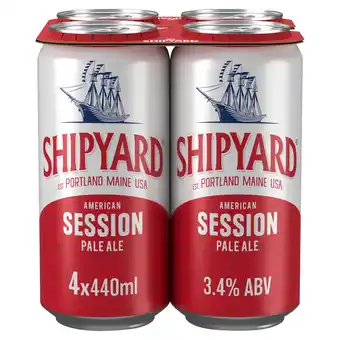 Sainsbury's Shipyard American Session Pale Ale Can 4x440ml offer