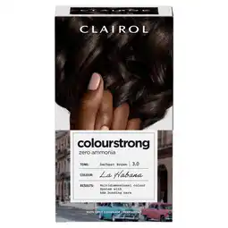 Sainsbury's Clairol Colour Strong Permanent Hair Dye 3.0 Darkest Brown offer