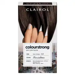 Sainsbury's Clairol Colour Strong Permanent Hair Dye 4.0 Dark Brown offer