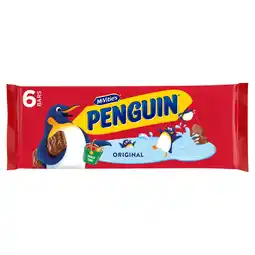 Iceland McVitie's Penguin Original Biscuit Bars Multipack 6 x 24.6g, 148g offer