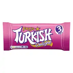 Iceland Fry's Turkish Delight Chocolate Bar 3 Pack 153g offer