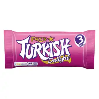 Iceland Fry's Turkish Delight Chocolate Bar 3 Pack 153g offer