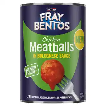 Iceland Fray Bentos Chicken Meatballs in Bolognese Sauce 380g offer