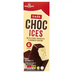 Morrisons Morrisons 6 Dark Chocolate Ices offer