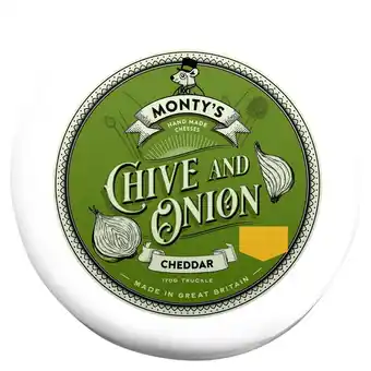 Morrisons Monty'S Cheddar Chive & Onion Wax Truckle offer