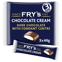 Iceland Fry's Chocolate Cream Chocolate Bar 3 Pack 147g offer