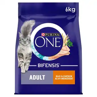 Morrisons Purina ONE Adult Dry Cat Food Rich in Chicken 6kg offer