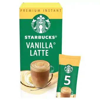 Sainsbury's Starbucks Vanilla Latte Instant Coffee Sachets 5 x 21.5g offer