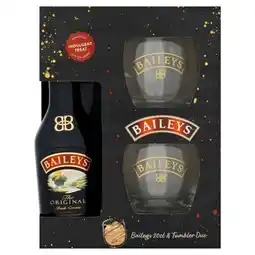 Asda Baileys Minatures and 2x Tumblers offer