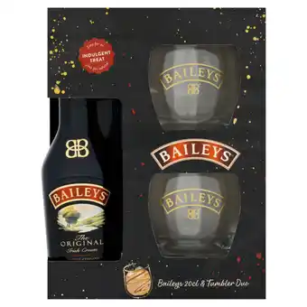 Asda Baileys Minatures and 2x Tumblers offer